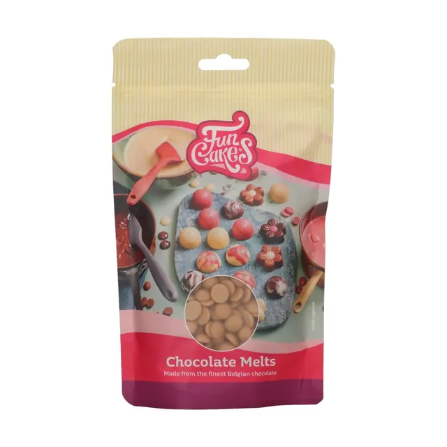 funcakes-chocolate-melts-gold-200-g-belgische-schmelzschokolade image 1