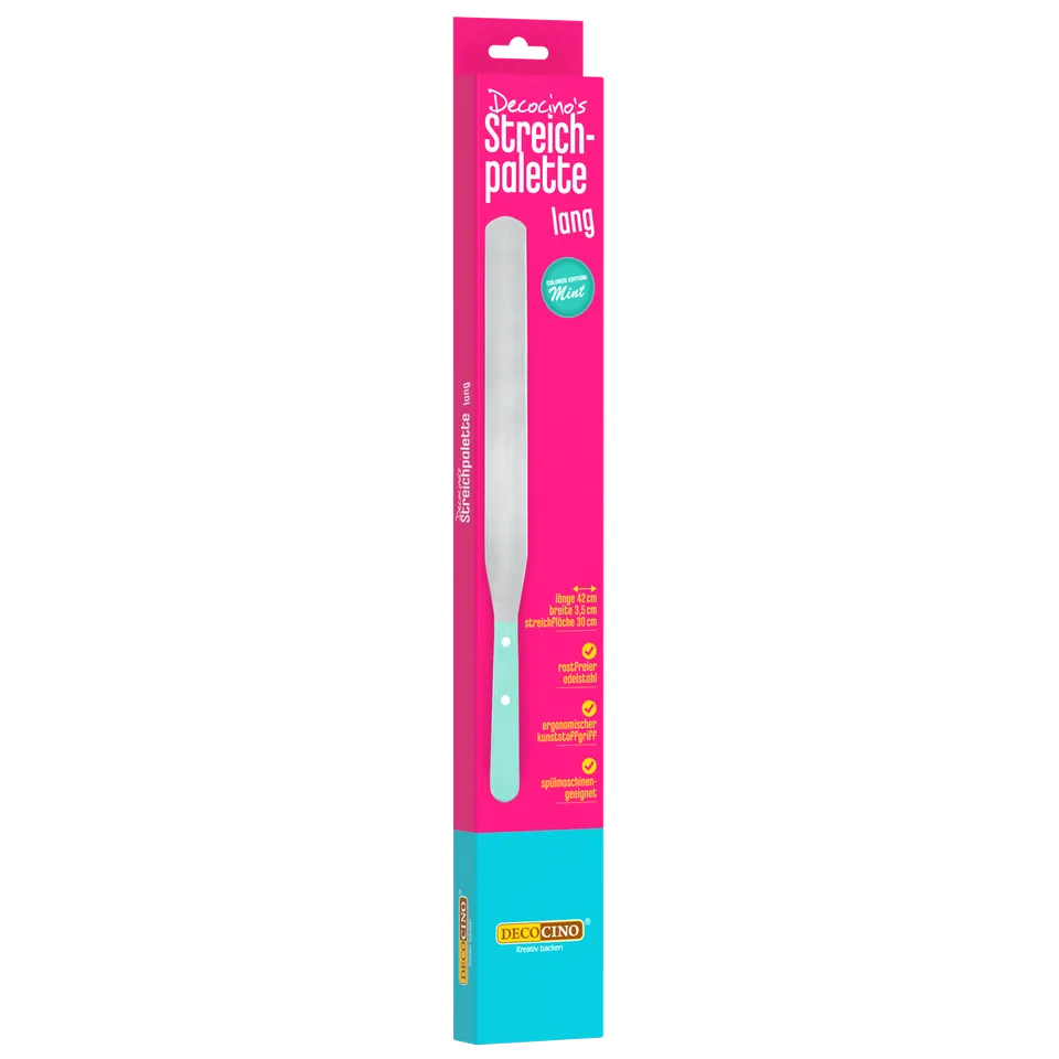 decocino-streichpalette-lang-mintgr-n-tortenspachtel-zum-glattstreichen image 1