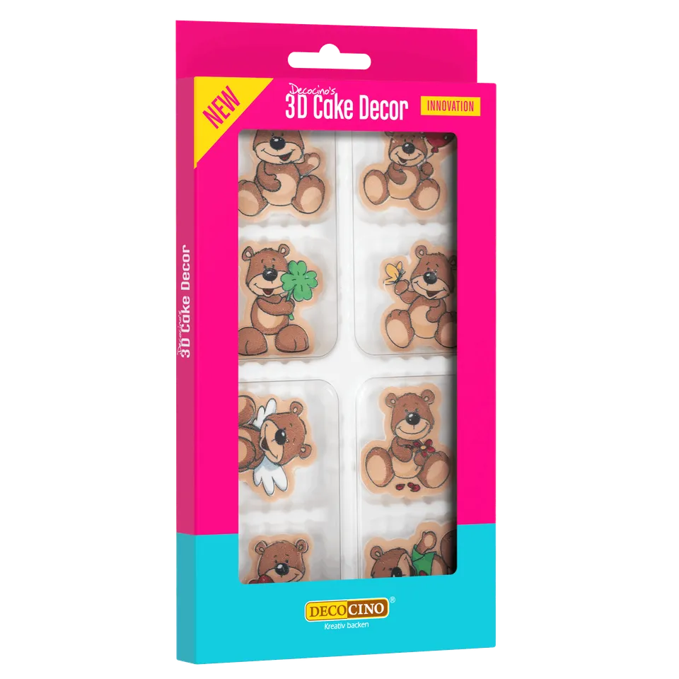 decocino-3d-cake-decor-b-rchen-8-st-ck-zuckerdekor-teddy image 1