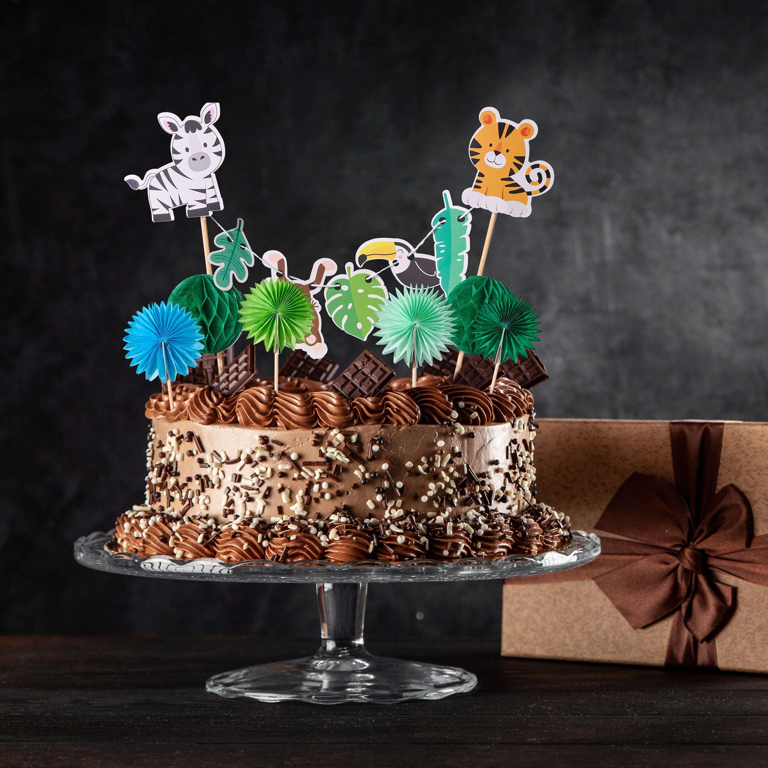 decocino-kuchendeko-set-zoo-5-tlg-by-amira-torten-deko image 2
