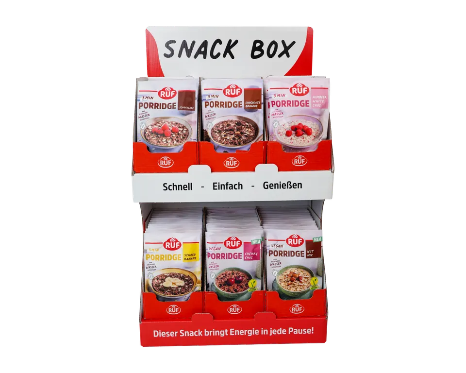 ruf-snack-box-starter-set-schoko-porridge-display-mit-78-portionen image 1