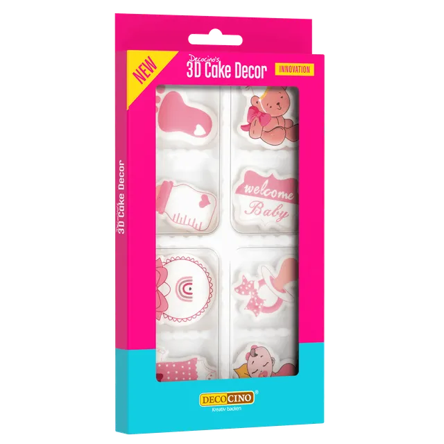 decocino-3d-cake-decor-baby-rosa-8-st-ck-zuckerdekor-f-r-babyparty-taufe image 1