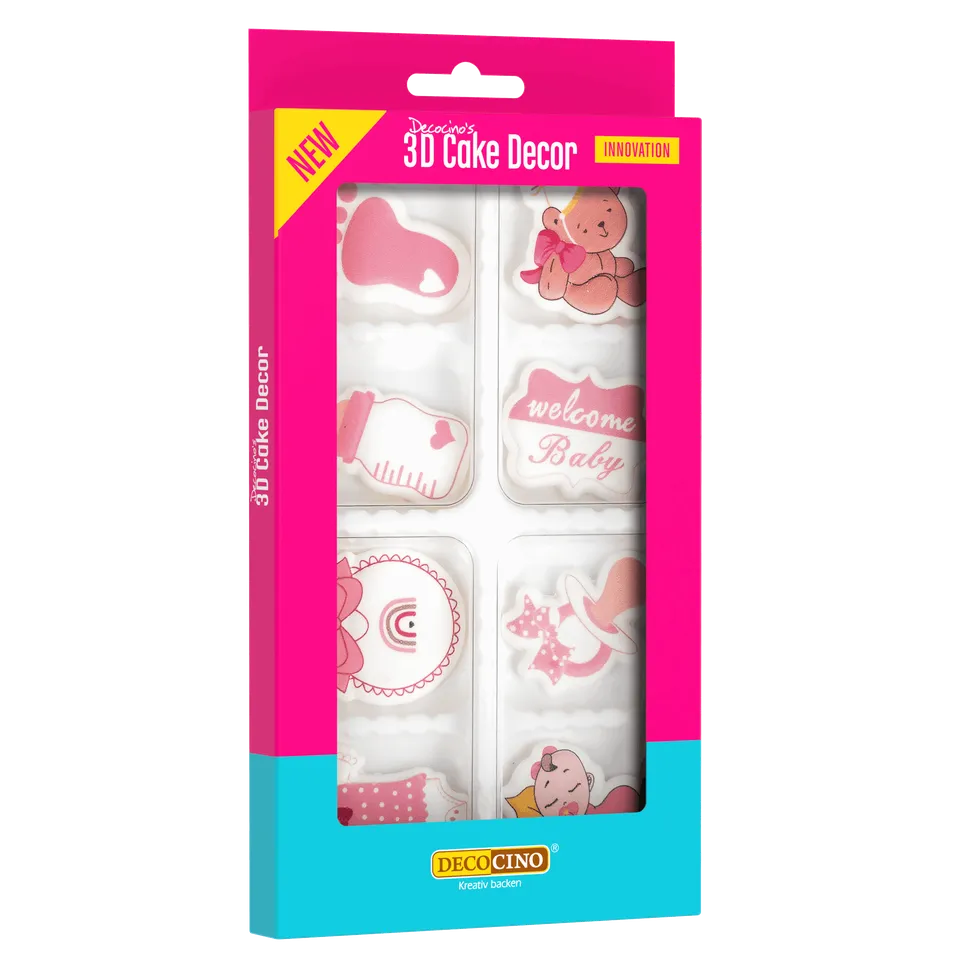 decocino-3d-cake-decor-baby-rosa-8-st-ck-zuckerdekor-f-r-babyparty-taufe image 1