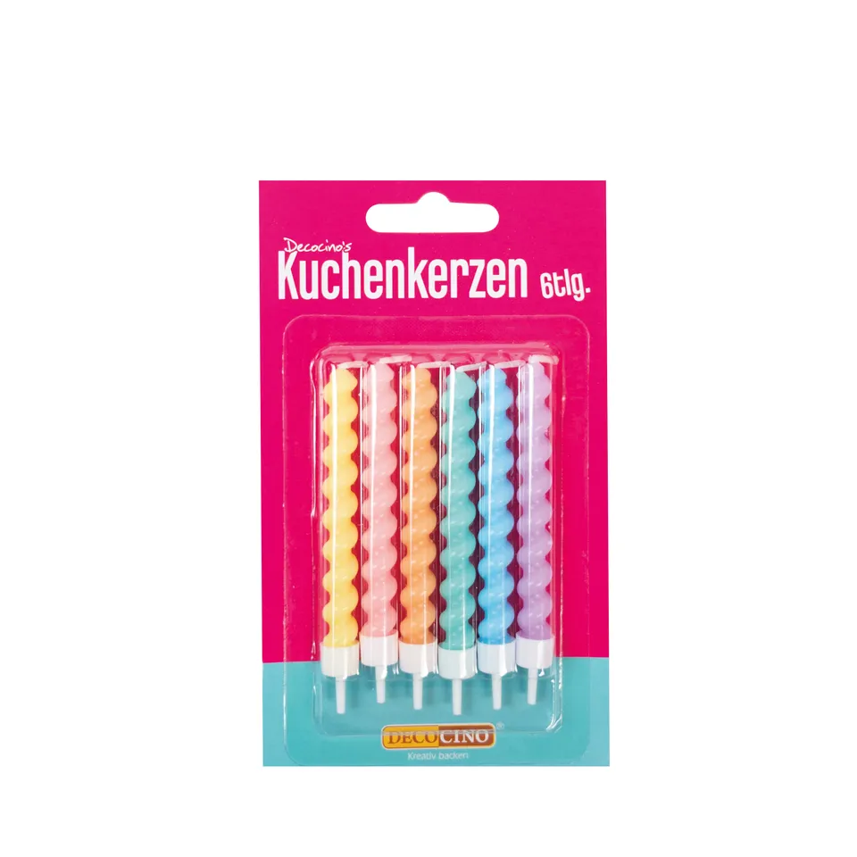 decocino-kerzen-set-pastell-6-st-ck-7-cm-spiral-kuchenkerzen image 1