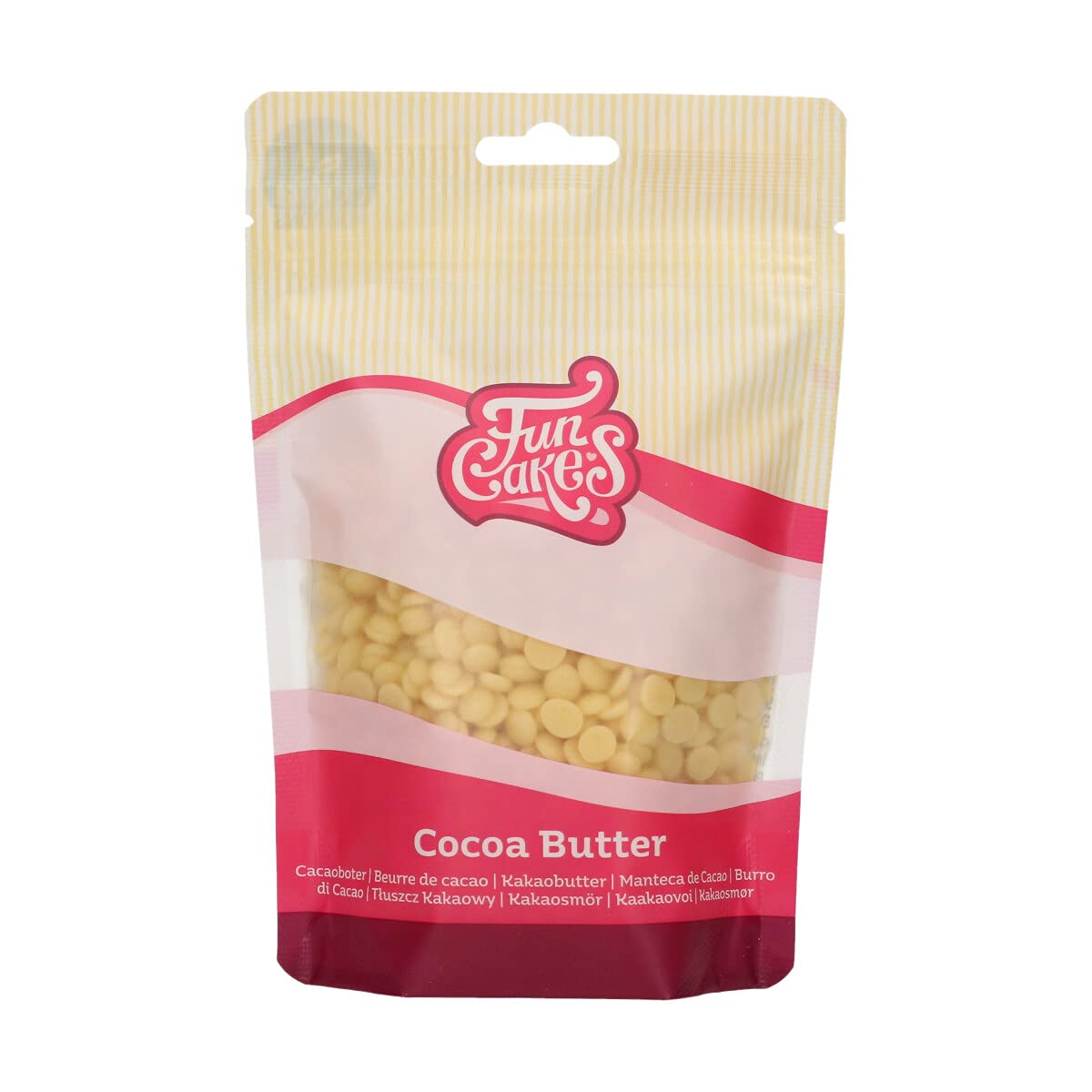 funcakes-kakaobuttertropfen-200-g-100-vegane-kakaobutter-drops image 1