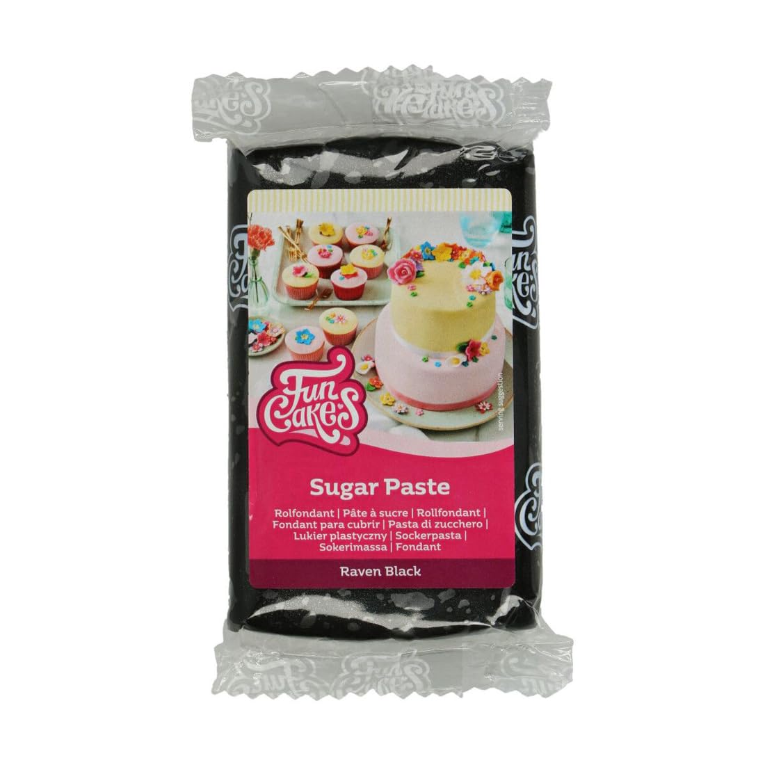funcakes-rollfondant-raven-black-sugar-paste-schwarz-250-g image 1