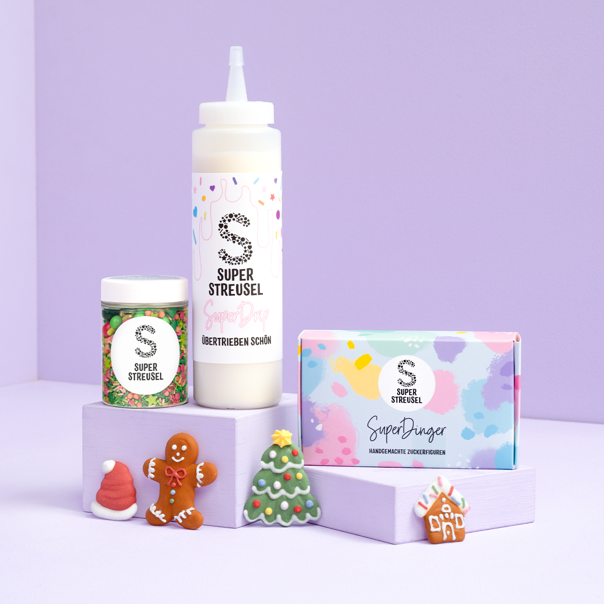 super-streusel-weihnachtsset-backdeko-set-mit-streuselmix-und-superdrip image 1