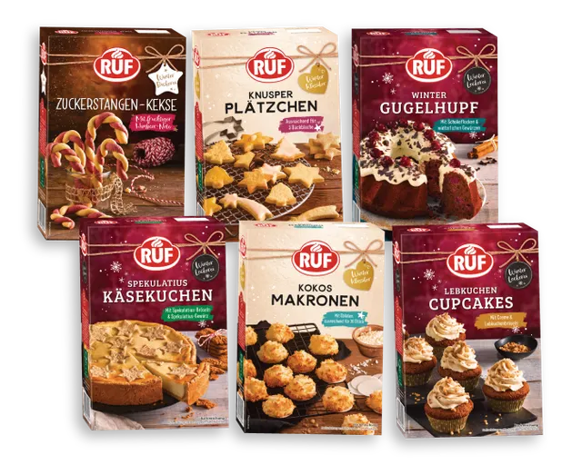 ruf-weihnachtsbackmischungen-set-6-st-ck-pl-tzchen-cupcakes-kuchen image 1