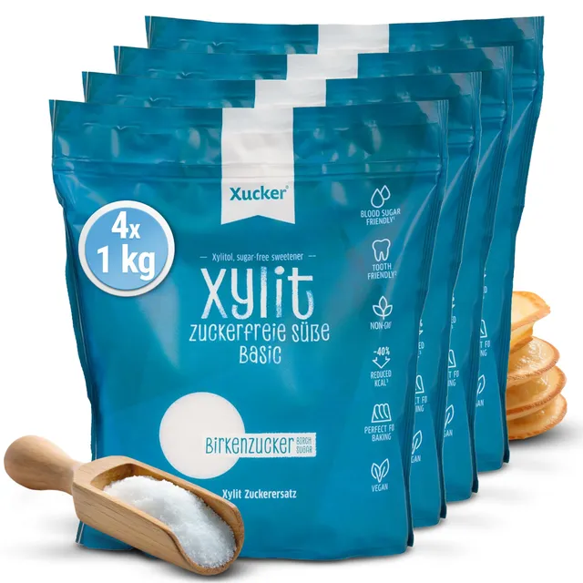 xucker-basic-xylit-birkenzucker-zuckerersatz-4-kg-nachf-llbeutel image 1