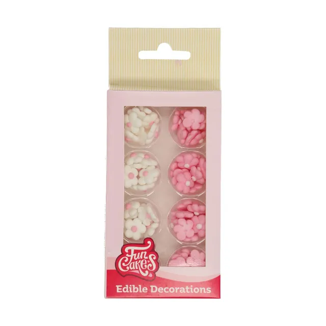 funcakes-sugar-decorations-flower-mix-white-pink-zuckerblumen-64-st-ck image 1