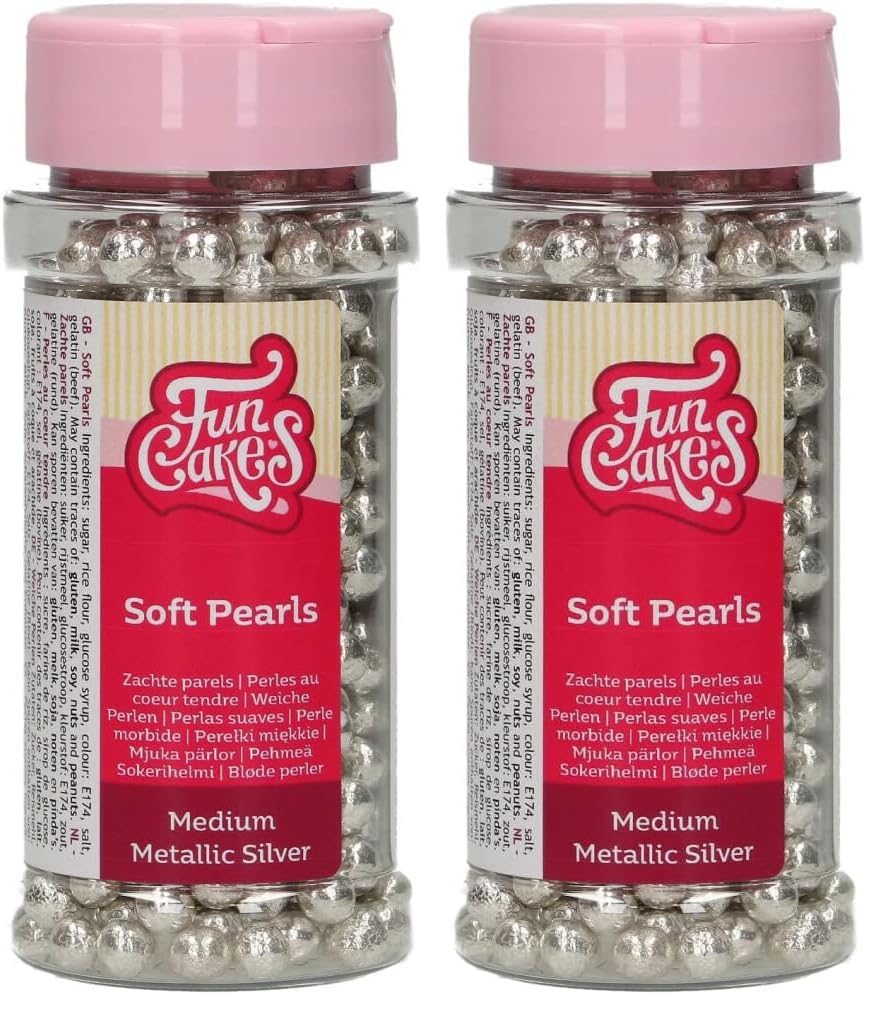 funcakes-soft-pearls-zuckerperlen-medium-rosa-white-500-g image 2