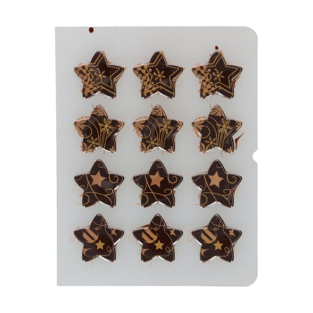 funcakes-chocolate-decorations-schokofiguren-bronze-gold-stars-12-st-ck image 2