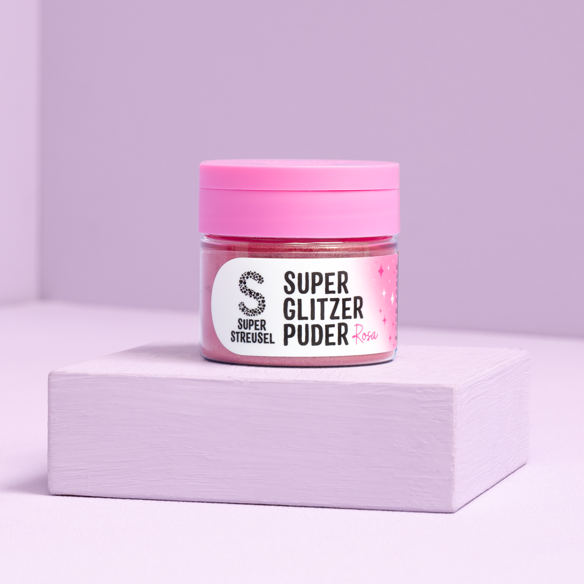 super-streusel-superglitzerpuder-rosa-essbarer-glitzer image 1