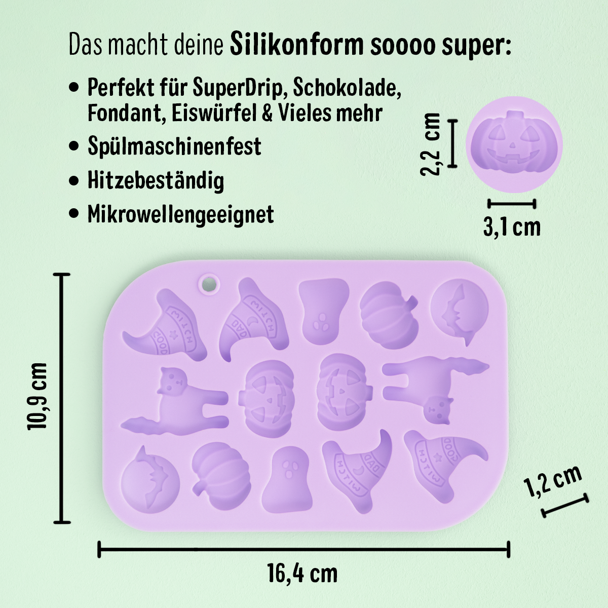 super-streusel-silikonform-halloween-k-rbis-geist-hexenhut image 3
