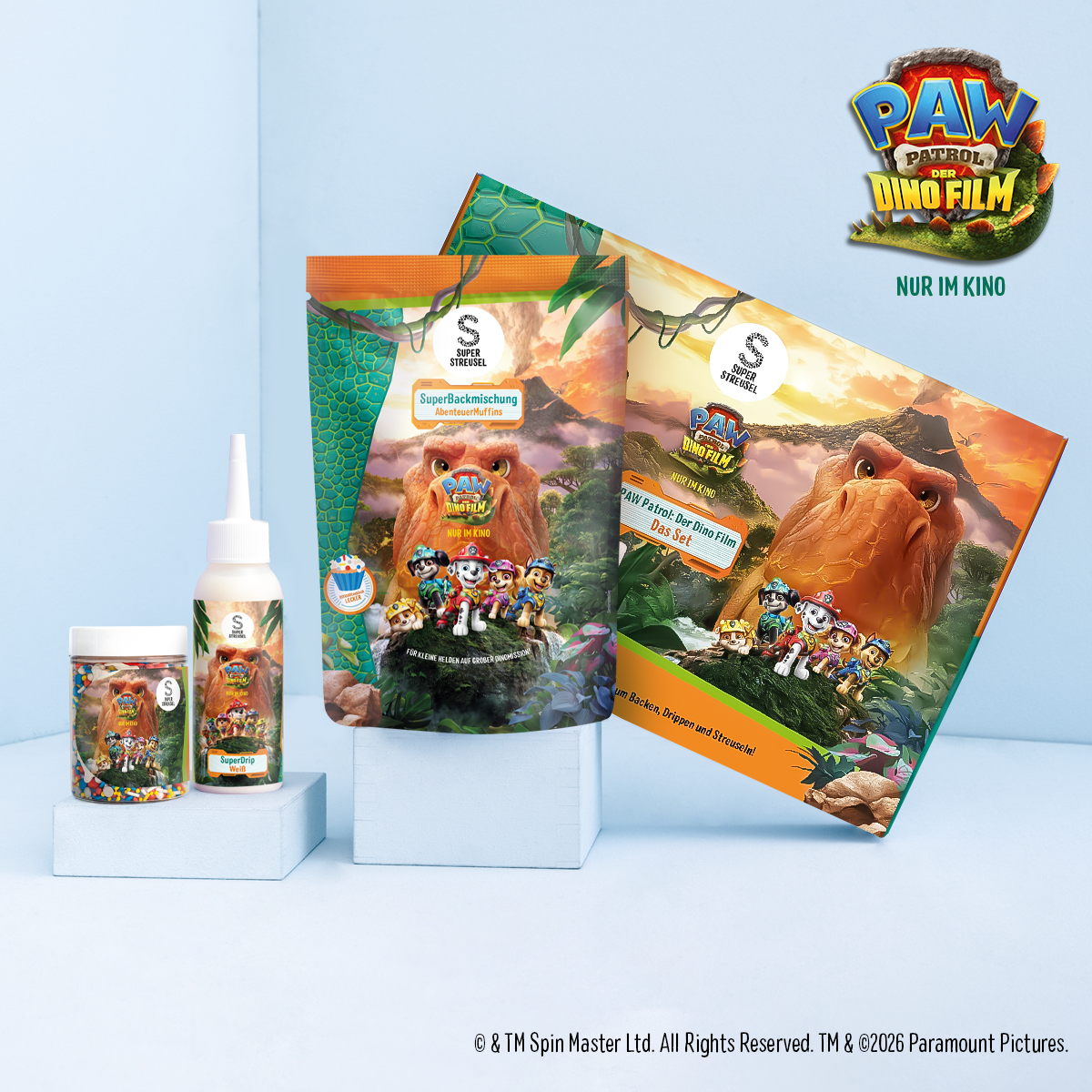 super-streusel-paw-patrol-der-dino-film-das-set-abenteuermuffins image 1