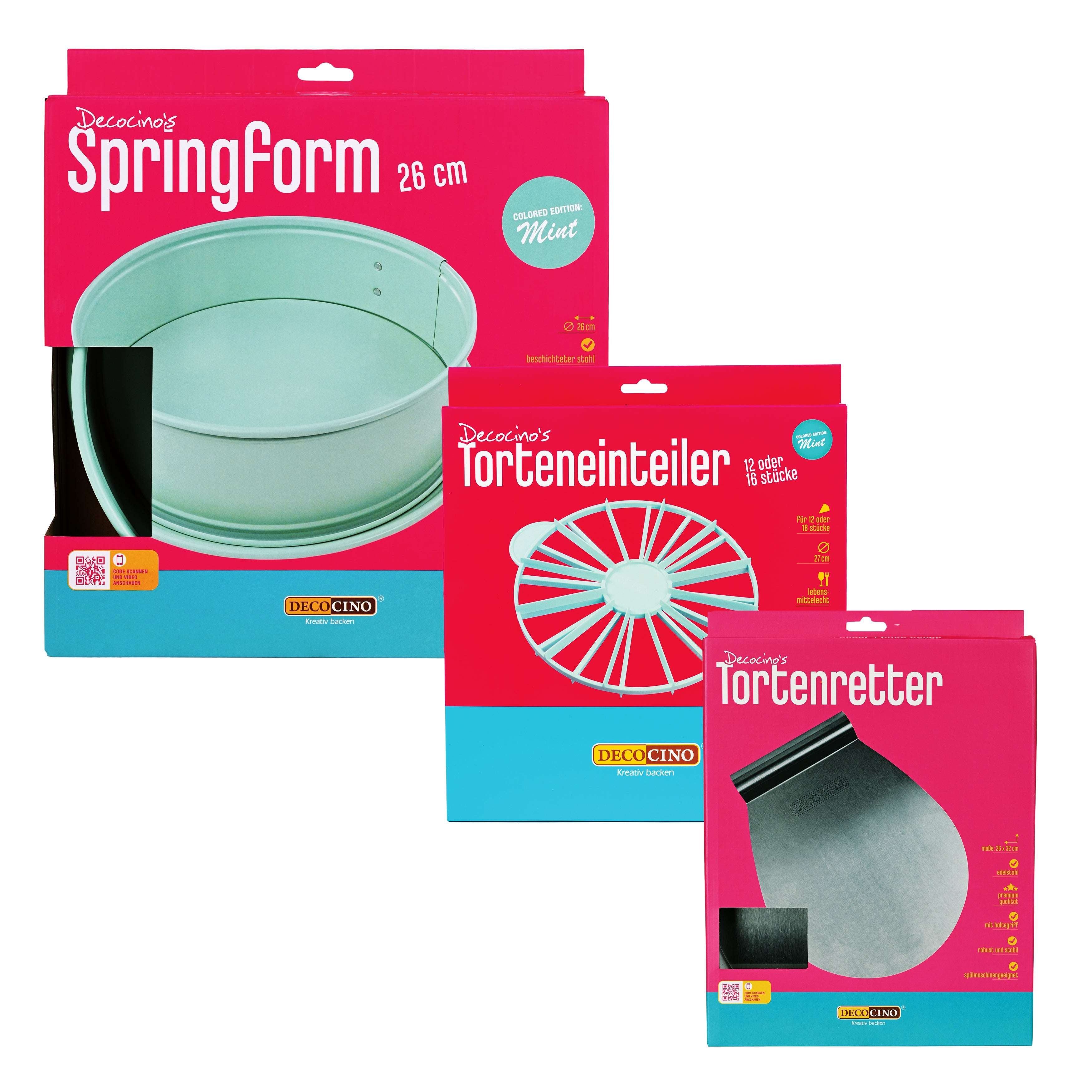 decocino-springform-mint-edition-26-cm-set-mit-torteneinteiler-tortenretter image 1