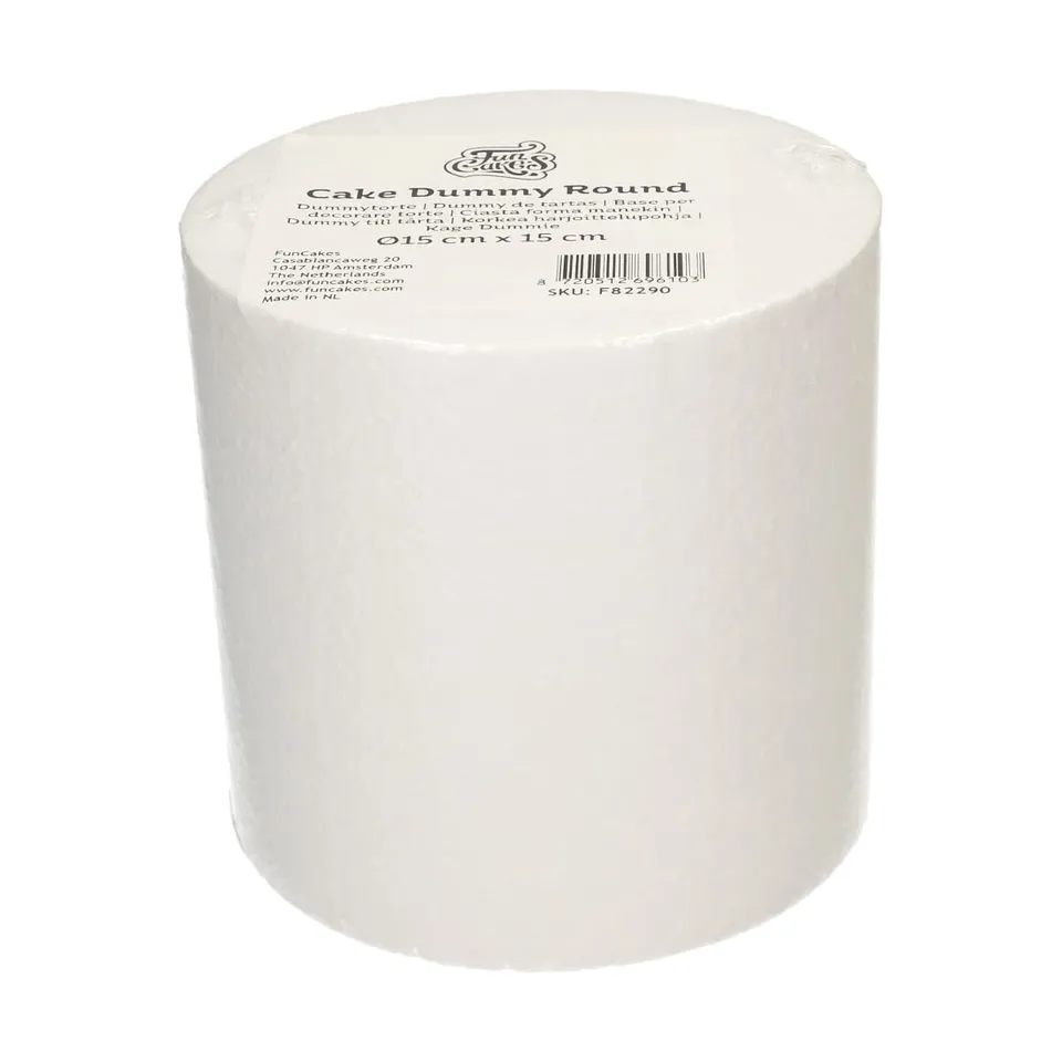 funcakes-cake-dummy-round-styropor-torte-rund-15-cm image 1