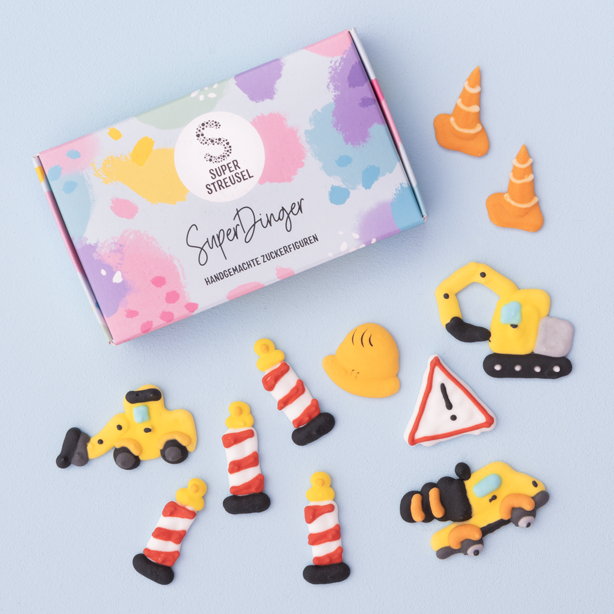 super-streusel-superdinger-brummbrummbagger-zuckerfiguren-baustelle image 1