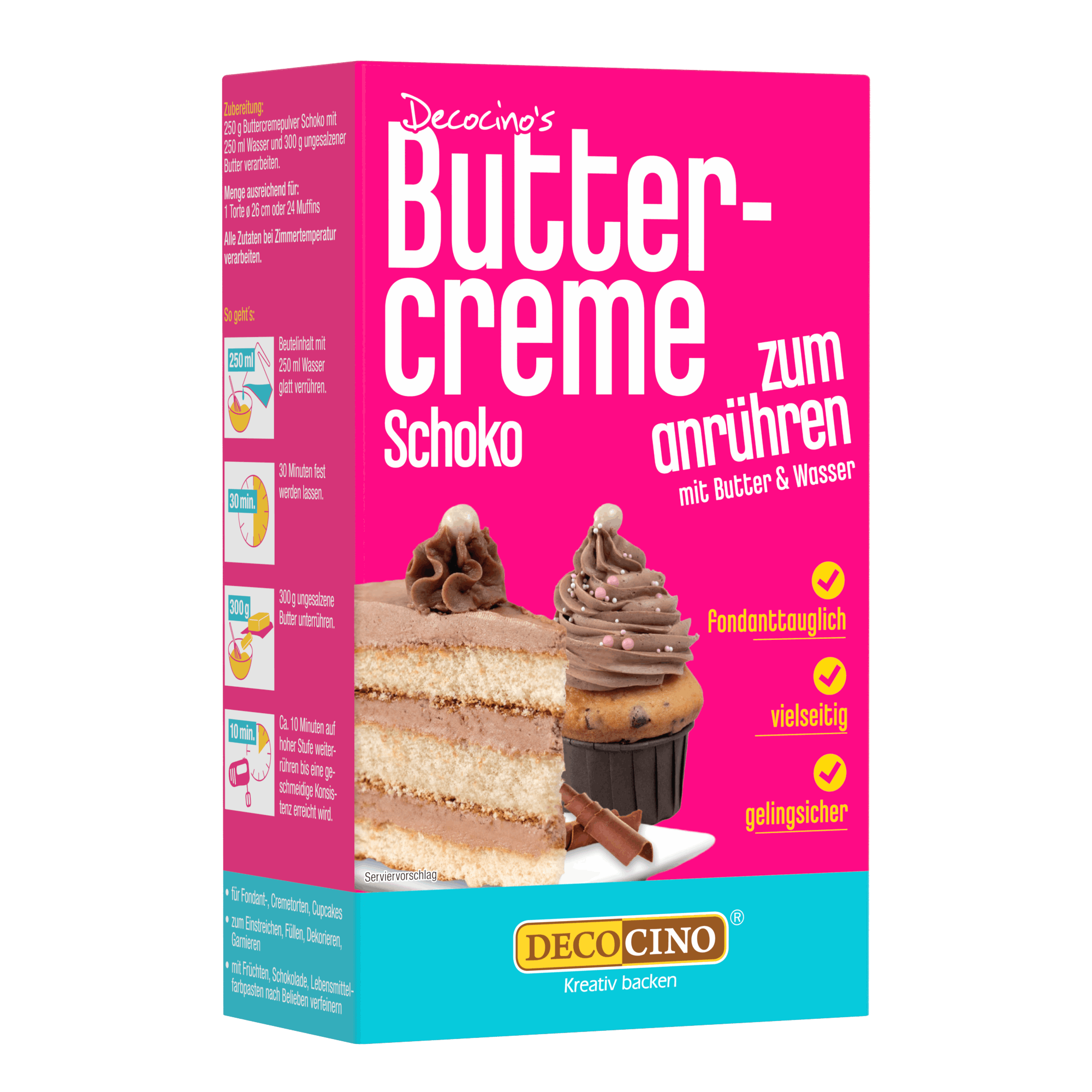 decocino-buttercreme-schoko-zum-anr-hren-250g-fondanttaugliche-tortencreme image 1