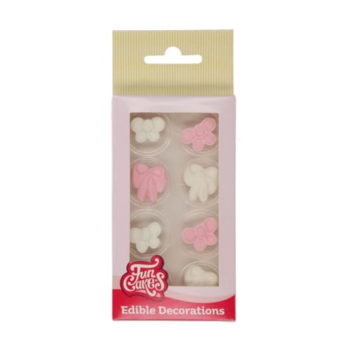 funcakes-zuckerdekoration-schleifen-wei-rosa-8-st-ck image 4