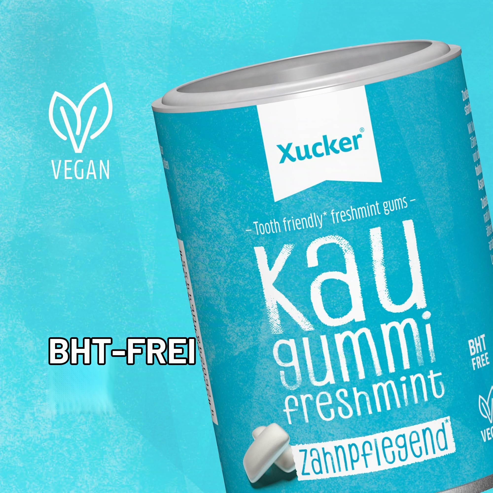 xucker-zahnpflege-kaugummis-freshmint-xylit-100-g-dose-zuckerfrei image 4