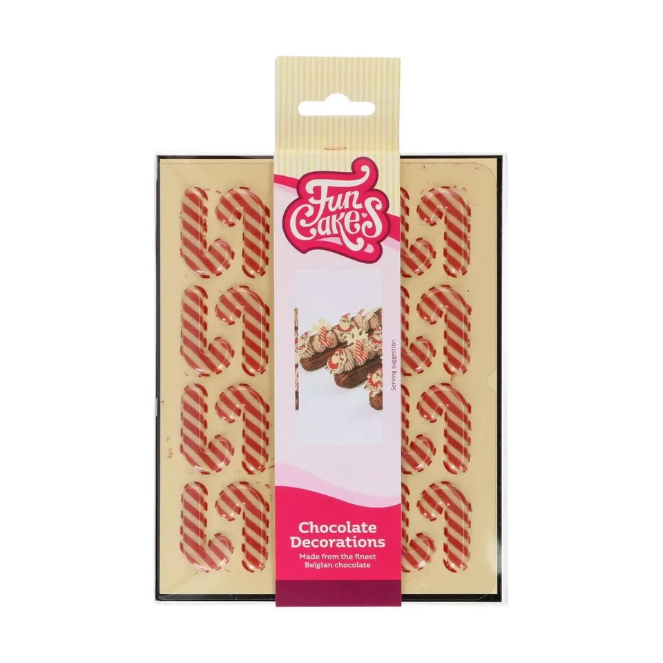 funcakes-chocolate-decorations-candy-cane-schokofiguren-24-st-ck image 1