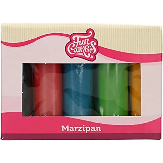 funcakes-marzipan-essential-colours-mandelmasse-5-x-100-g image 1