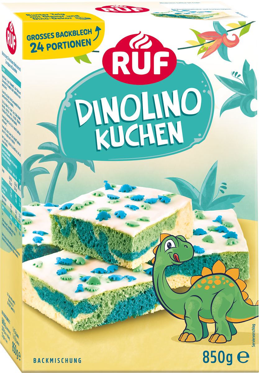 ruf-dinolino-kuchen-backmischung-blechkuchen-mit-deko-dinos image 1