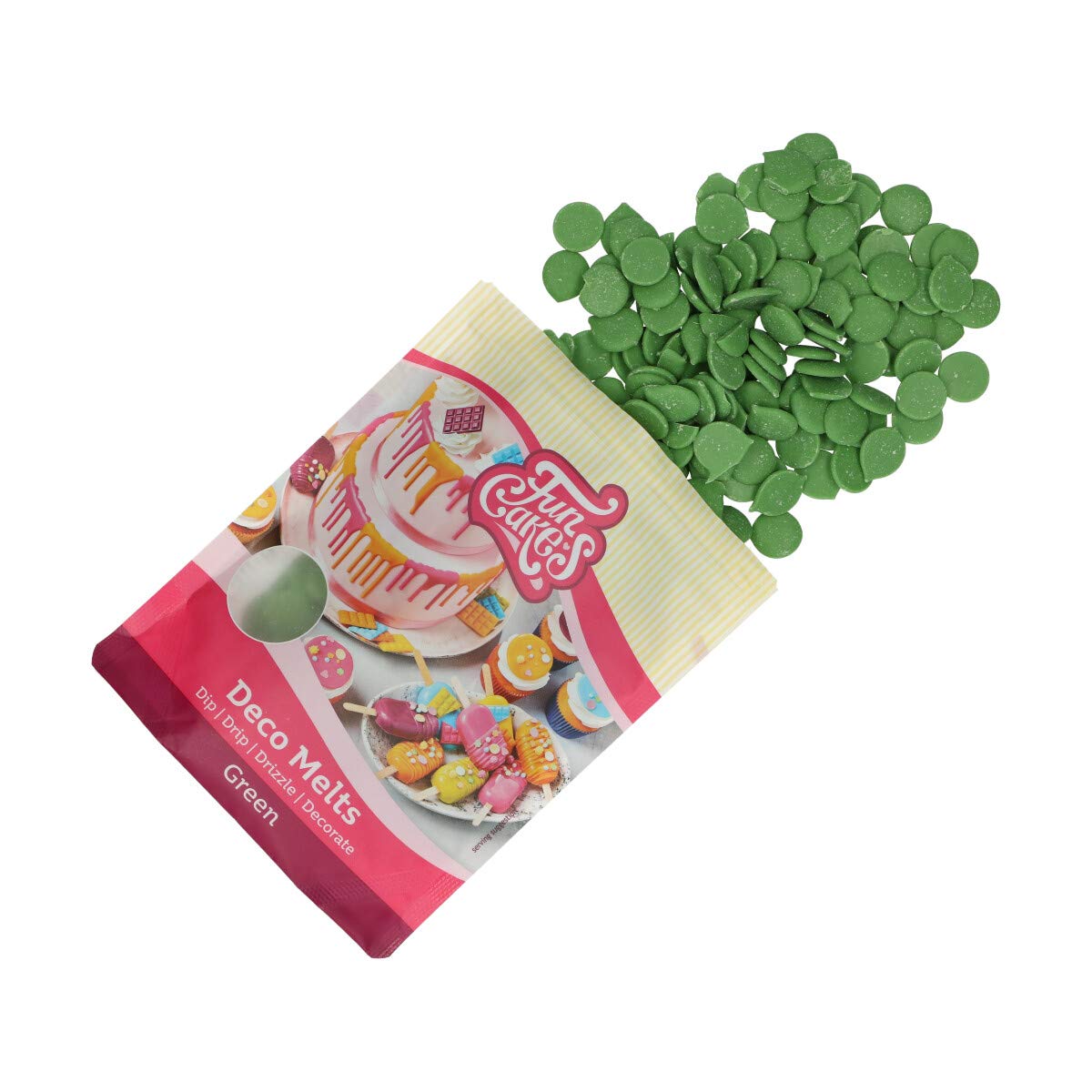 funcakes-deco-melts-gr-n-250-g-schmelzdrops-zum-tauchen-drippen-und-dekorieren image 3