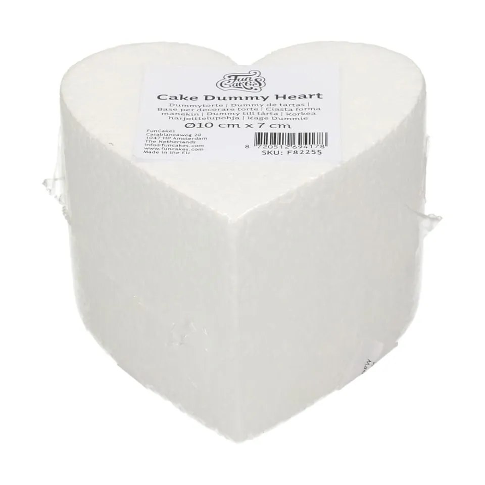 funcakes-cake-dummy-herz-styropor-torte-10-cm-2-st-ck image 1