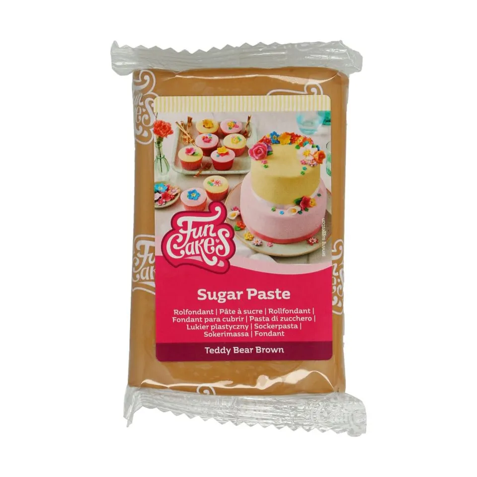 funcakes-rollfondant-zuckerpaste-teddy-bear-brown-250-g image 1