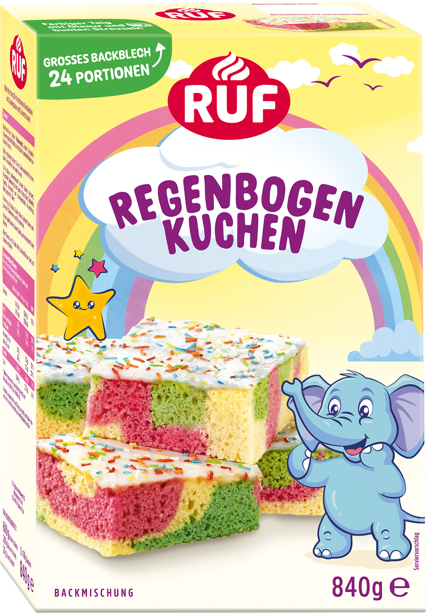 ruf-regenbogen-kuchen-backmischung-bunter-schichtkuchen image 1