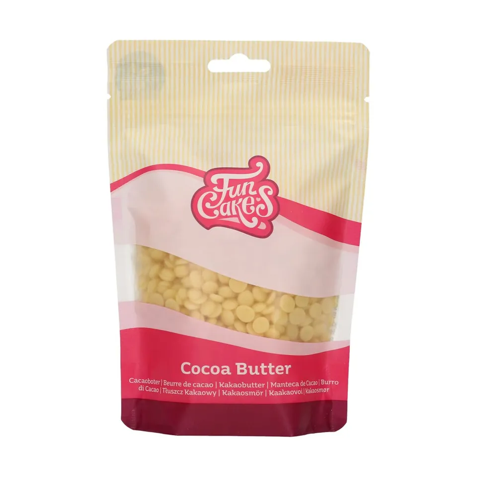 funcakes-kakaobuttertropfen-200-g-100-vegane-kakaobutter-drops image 1