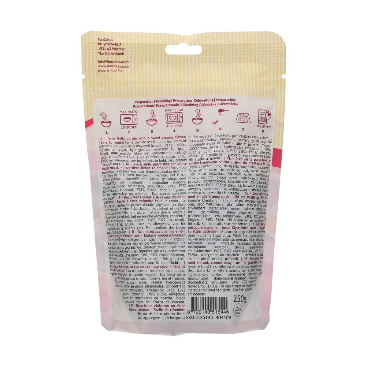 funcakes-deco-melts-lila-schmelzdrops-zum-dippen-und-drippen-250-g image 2