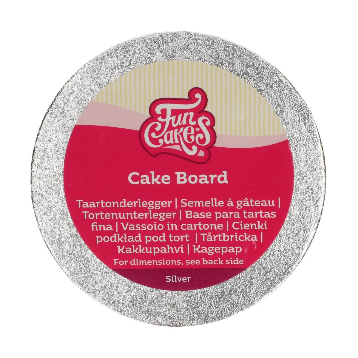 funcakes-cake-board-round-tortenunterlage-silber-22-5-cm-1-st-ck image 2