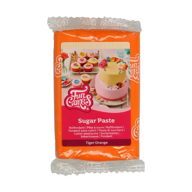 funcakes-rollfondant-zuckerpaste-tiger-orange-250-g image 1