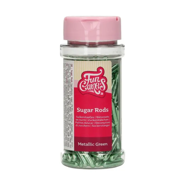 funcakes-metallic-sugar-rods-xl-zuckerstreusel-green-70-g-ca-2-cm image 1