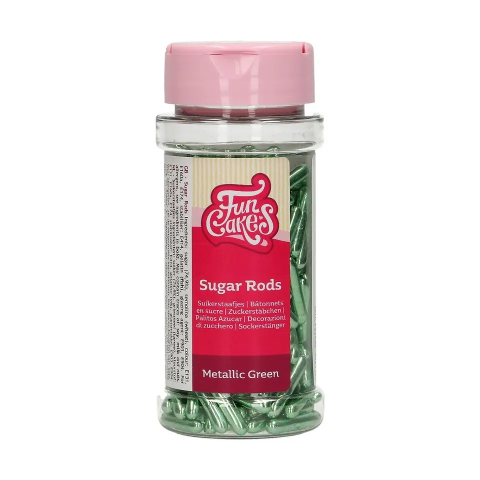 funcakes-metallic-sugar-rods-xl-zuckerstreusel-green-70-g-ca-2-cm image 1