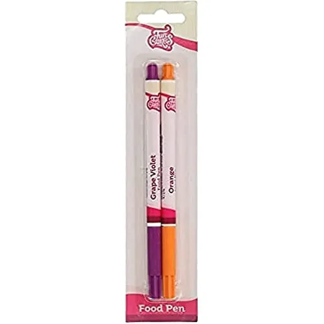 funcakes-food-pen-lebensmittelfarbe-stifte-purple-orange-2er-set image 1