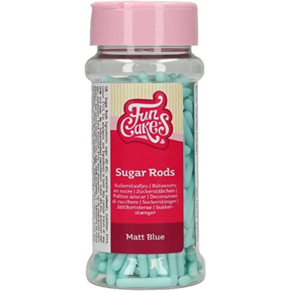 funcakes-matte-sugar-rods-xl-blau-zuckerstreusel-70-g image 1