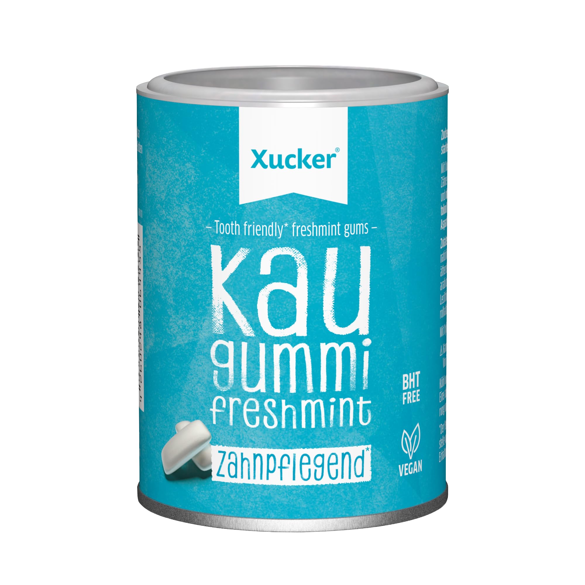 xucker-zahnpflege-kaugummis-freshmint-xylit-100-g-dose-zuckerfrei image 1
