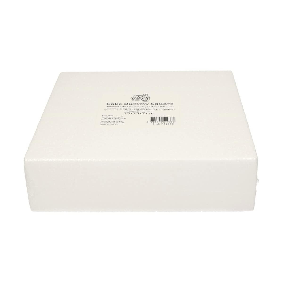 funcakes-cake-dummy-square-styropor-torte-25x25x7-cm image 1