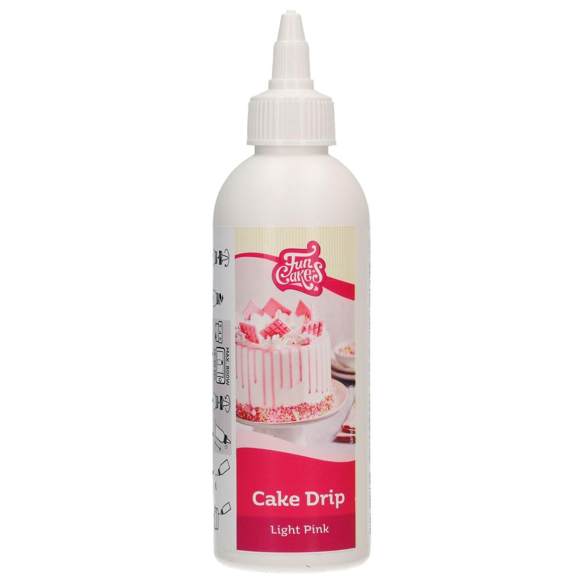 funcakes-cake-drip-zuckerglasur-pink-180-g-squeezy-flasche image 1