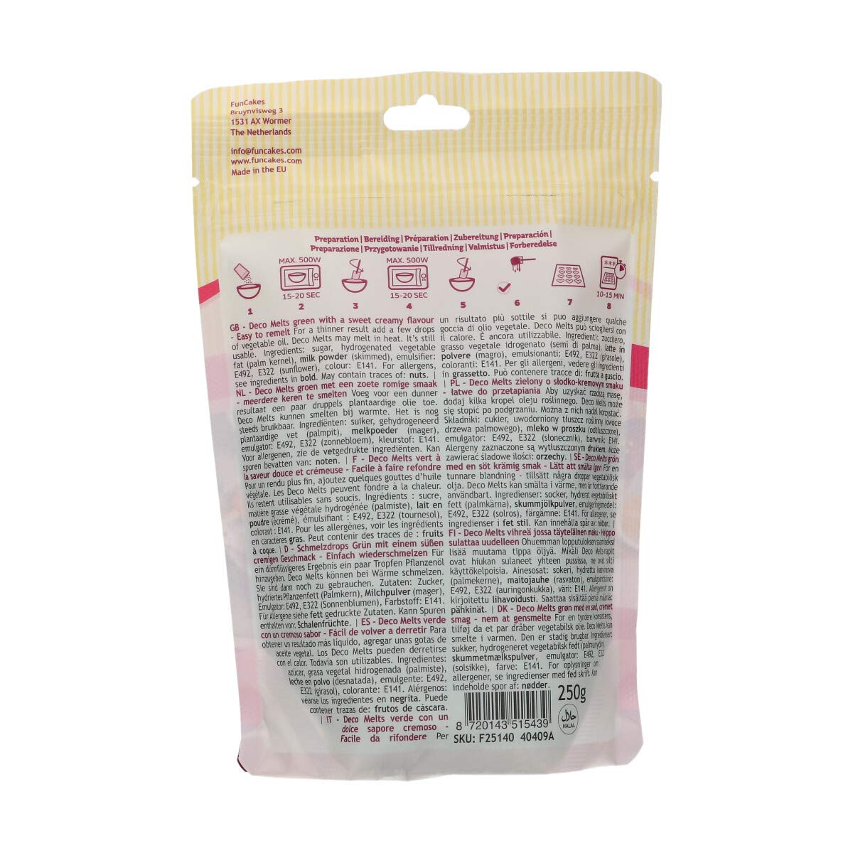funcakes-deco-melts-gr-n-250-g-schmelzdrops-zum-tauchen-drippen-und-dekorieren image 2