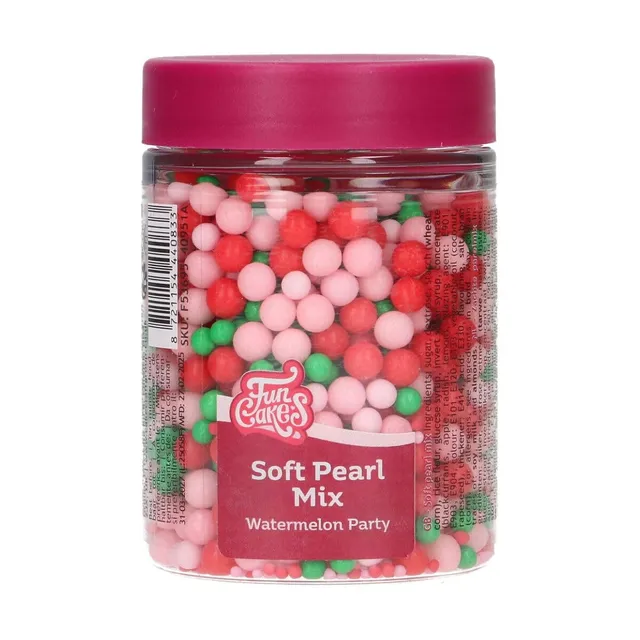 funcakes-soft-pearls-watermelon-party-weiche-zuckerperlen-80-g image 1