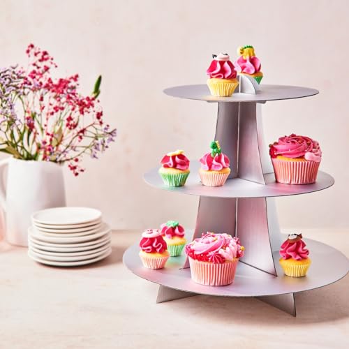 funcakes-cupcake-stand-3-tier-tortenst-nder-3-etagen-silber image 4
