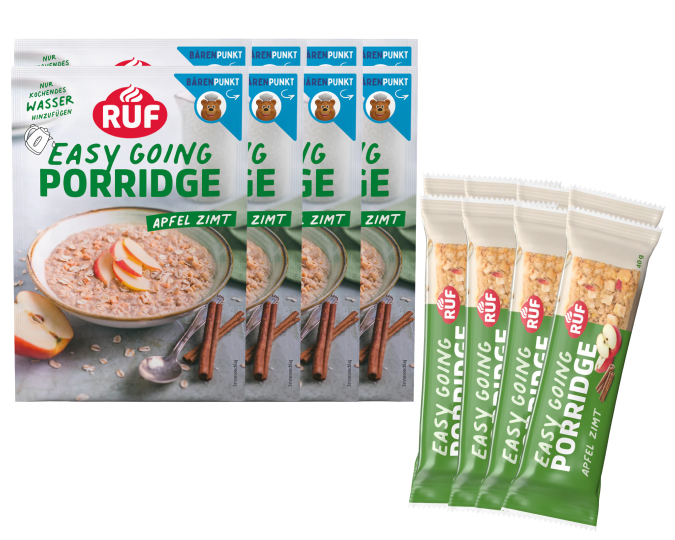 ruf-apfel-zimt-porridge-riegel-16-st-ck-8x-porridge-beutel-8x-riegel image 1