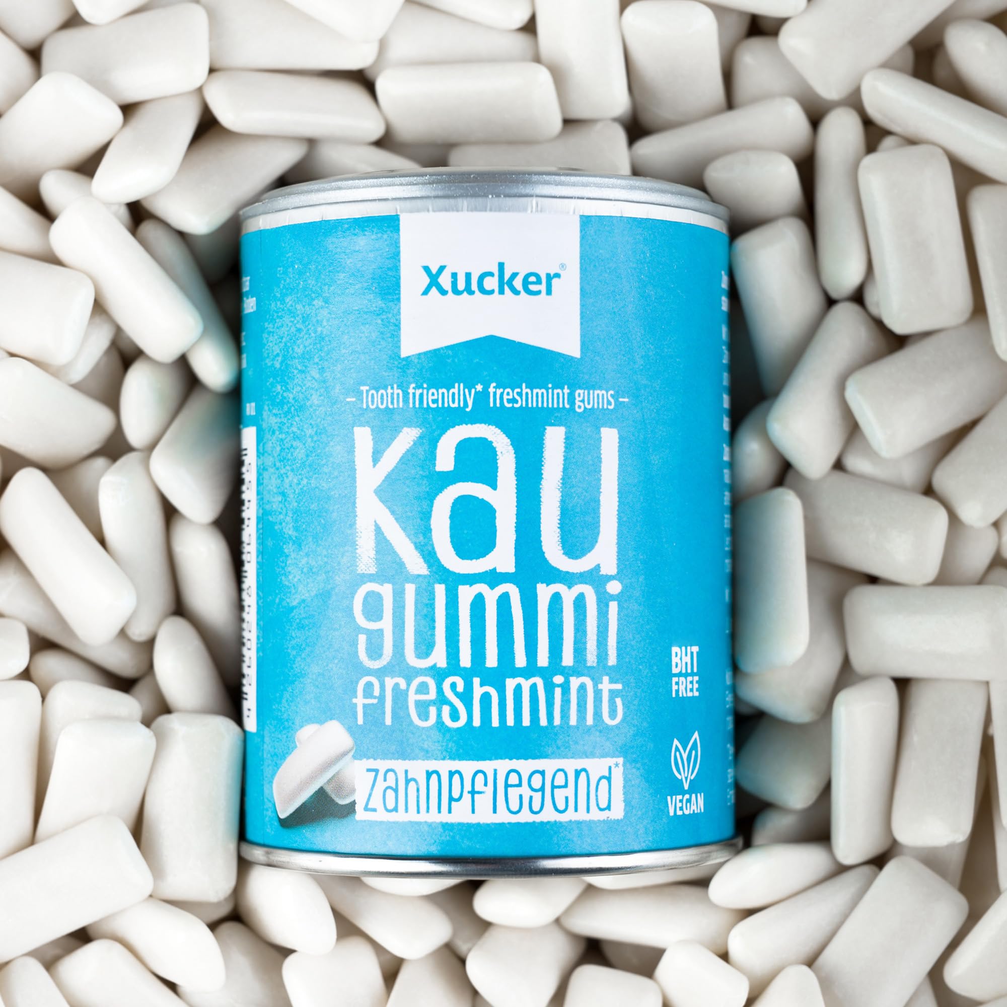 xucker-zahnpflege-kaugummis-freshmint-xylit-100-g-dose-zuckerfrei image 3