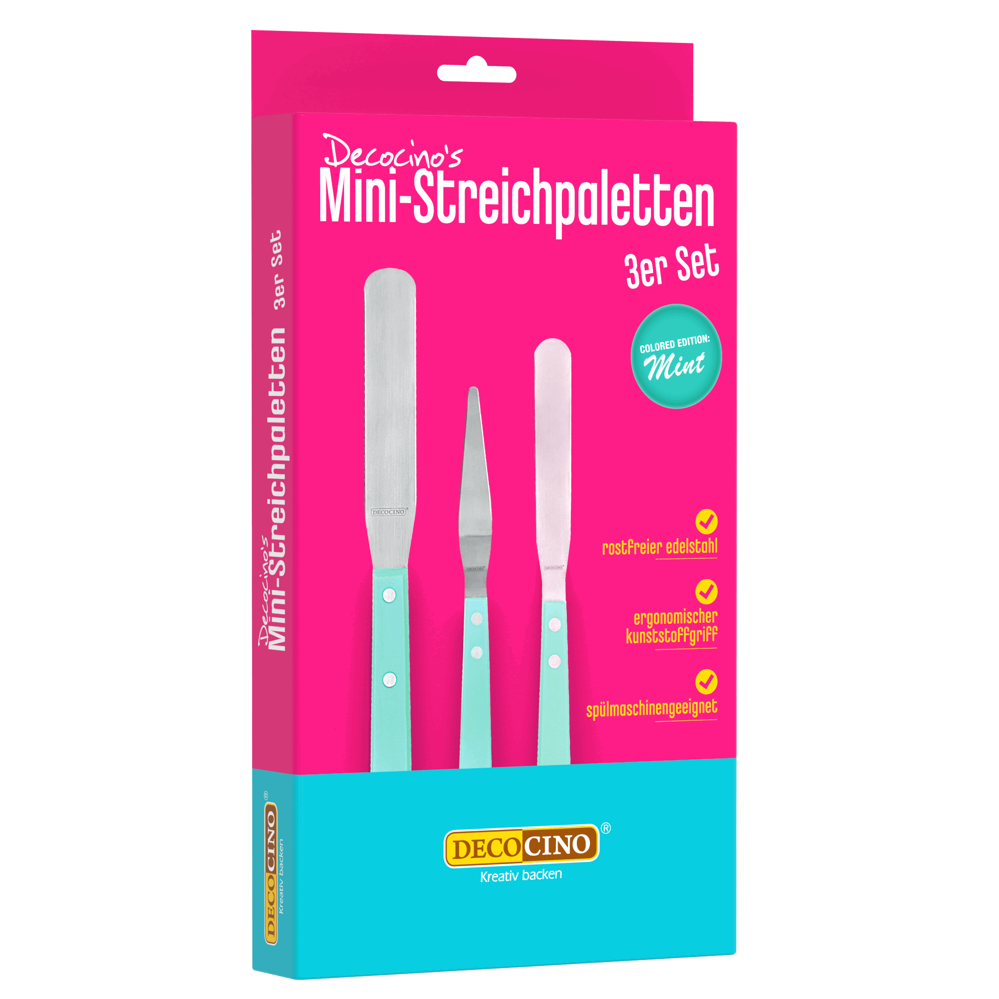 decocino-minipalette-3er-set-mintgr-n-streich-winkel-und-spitzpalette image 1