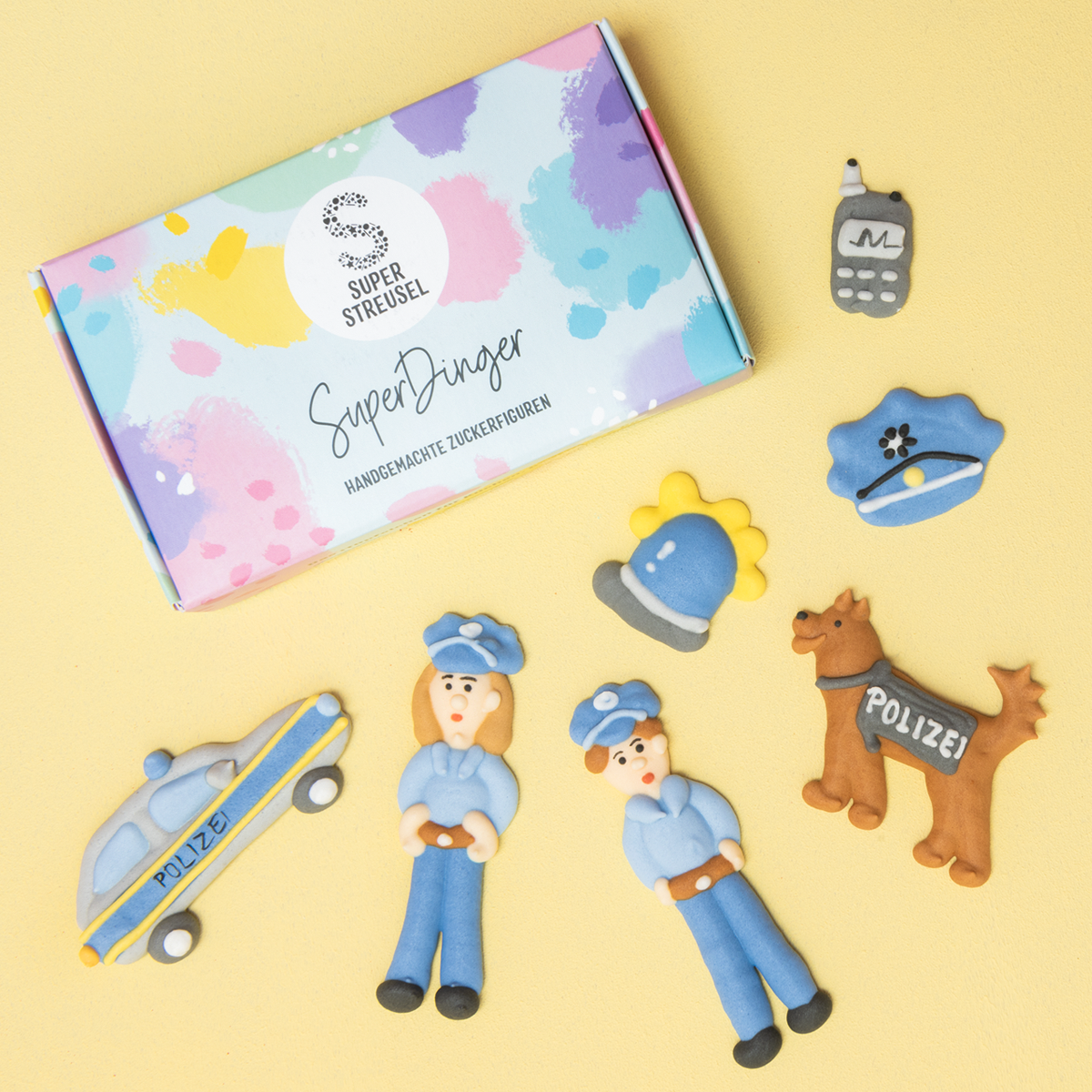 super-streusel-superdinger-polizei-zuckerfiguren-set image 1